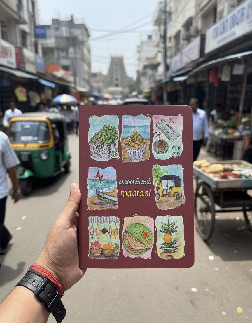Vanakkam Madras — A5 Notebooks by Aishwarya Ashok